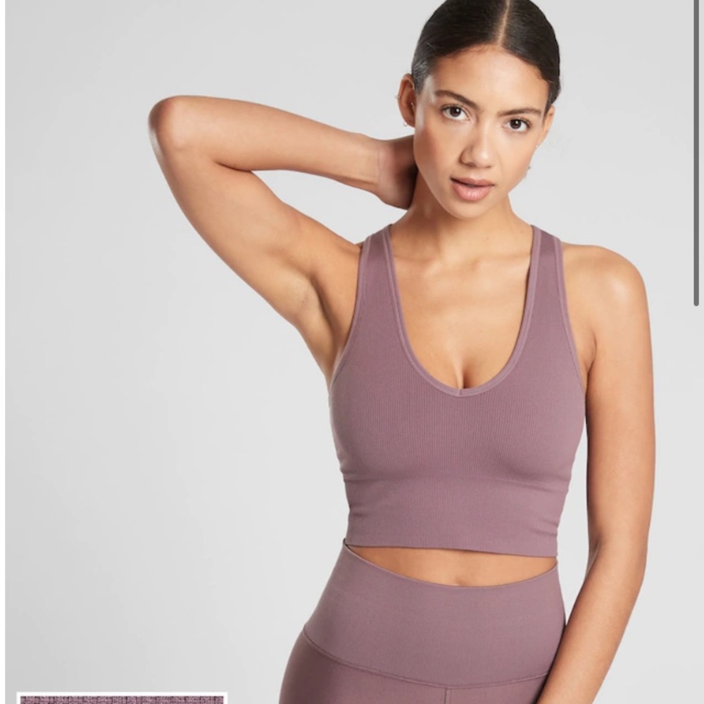 New with tags- Athleta Aurora Crop Rib Tank